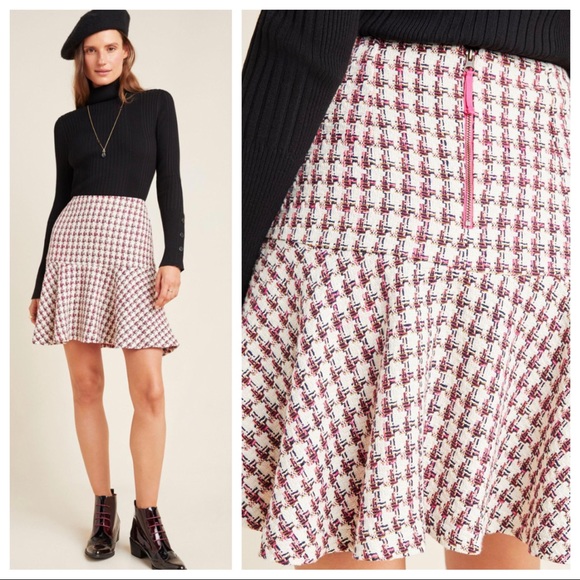 COPY - Maeve Bobbie Plaid Flounced Skirt - Picture 2 of 5